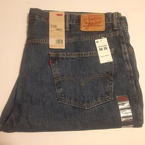 NWT Levi's 550 Relaxed Fit Big & Tall Men's Jeans Size 50x29
